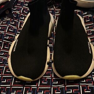 Balenciaga Black and White Sock Sneakers